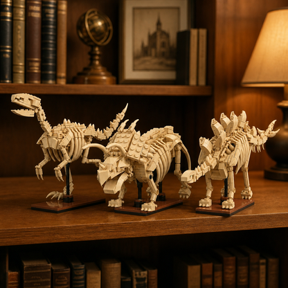 Esqueletos de dinossauro 3 em 1 (825 Peças) - Ambiente 3