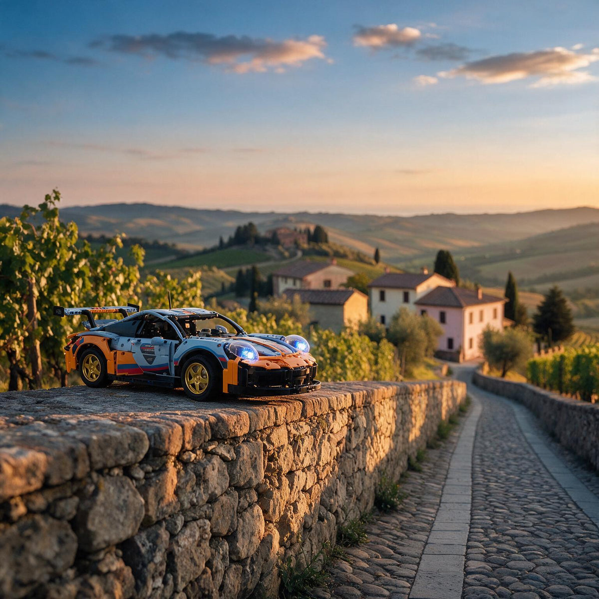 RSR Classic Super Racing Car - inszeniert_09_toskana_mauer_sonnenuntergang.jpg