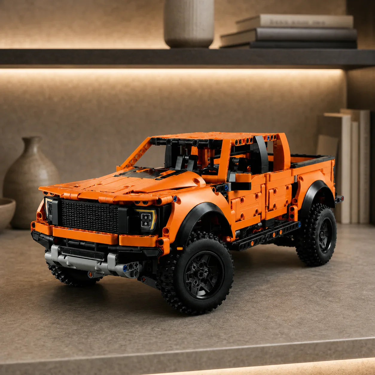 Orange Off-Road Raptor (1379 pezzi) - esposizione decorativa