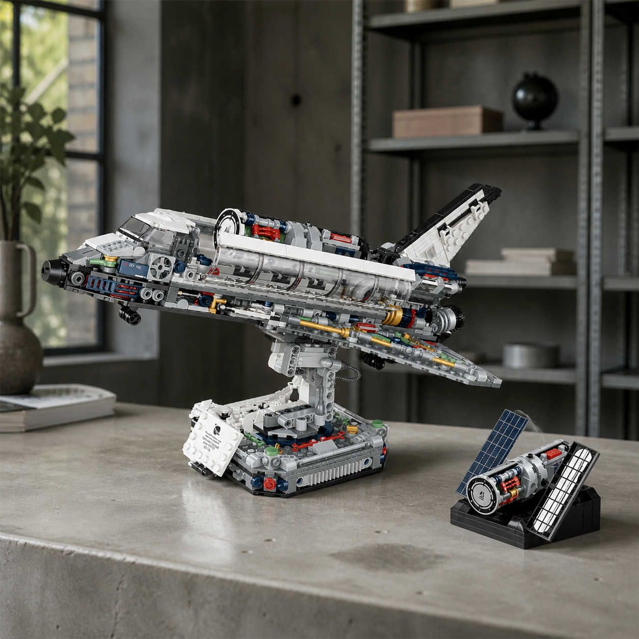 NASA Space Shuttle (800 Pcs) - cutaway model in architectural studio