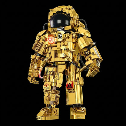 Astronaut de aur (990 piese) - Fundal negru solid Fotografie de studio 1