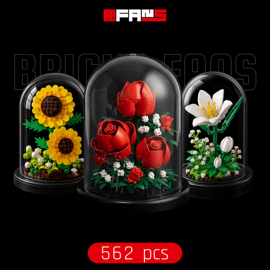 Set of 3 Eternal Flower Domes (562 pcs) | Capa 1