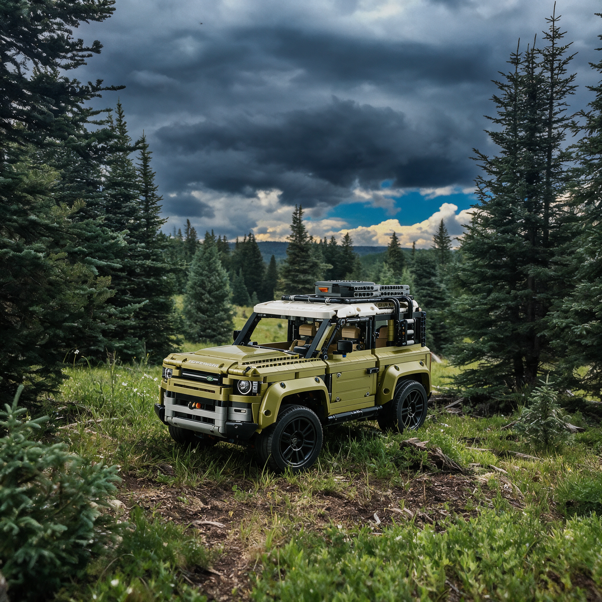 Land Rover Defender Technic - Scénario 4 Parmi les herbes