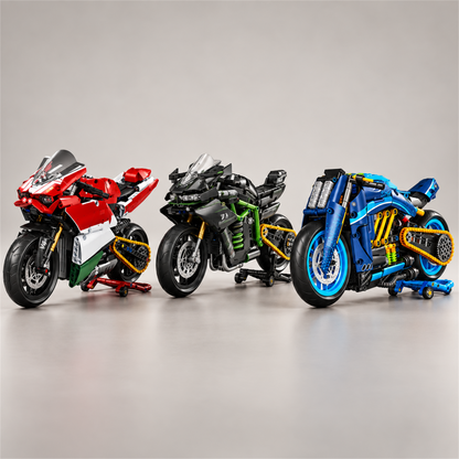 Superbike V4, Hyperbike Ninja H2R and Cruiser Diavel models side by side, gallery cover