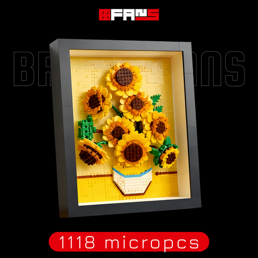 Bricks Fans cover - The Museum: Van Gogh'S Sunflowers (1118 Micro-Pcs)