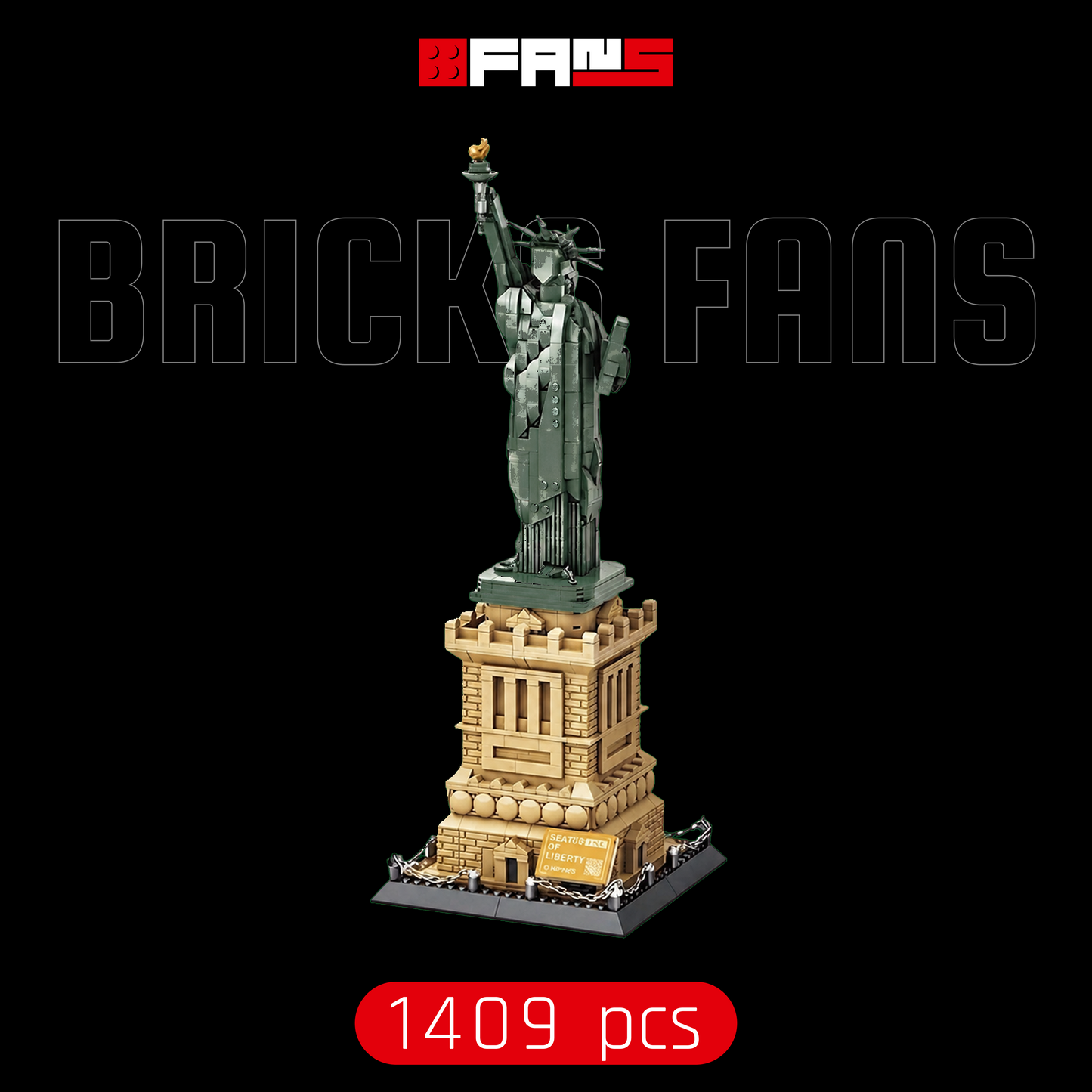 Portada Bricks Fans - Estatua de la Libertad (1409) piezas)