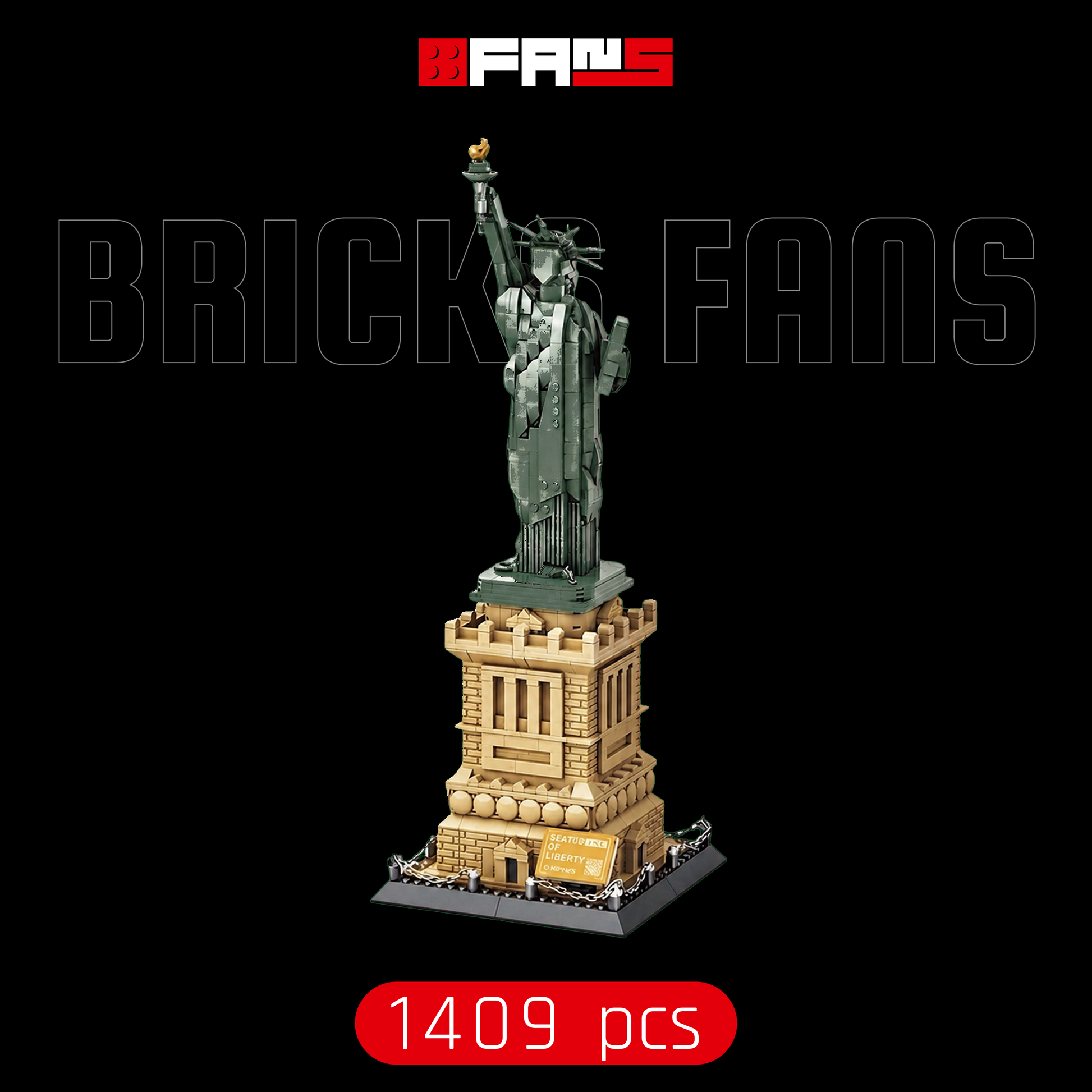 Portada Bricks Fans - Estatua de la Libertad (1409) piezas)