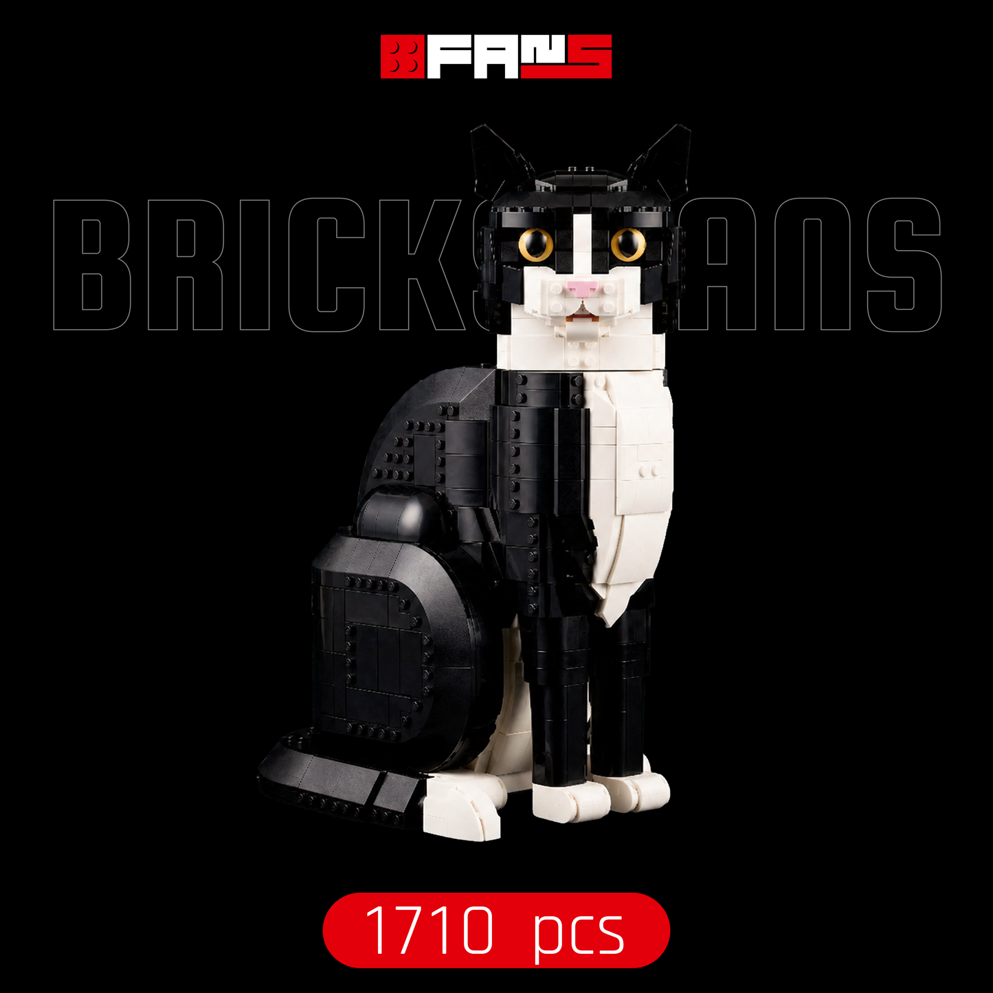 Okładka Bricks Fans - Tuxedo Cat (1710 szt.)