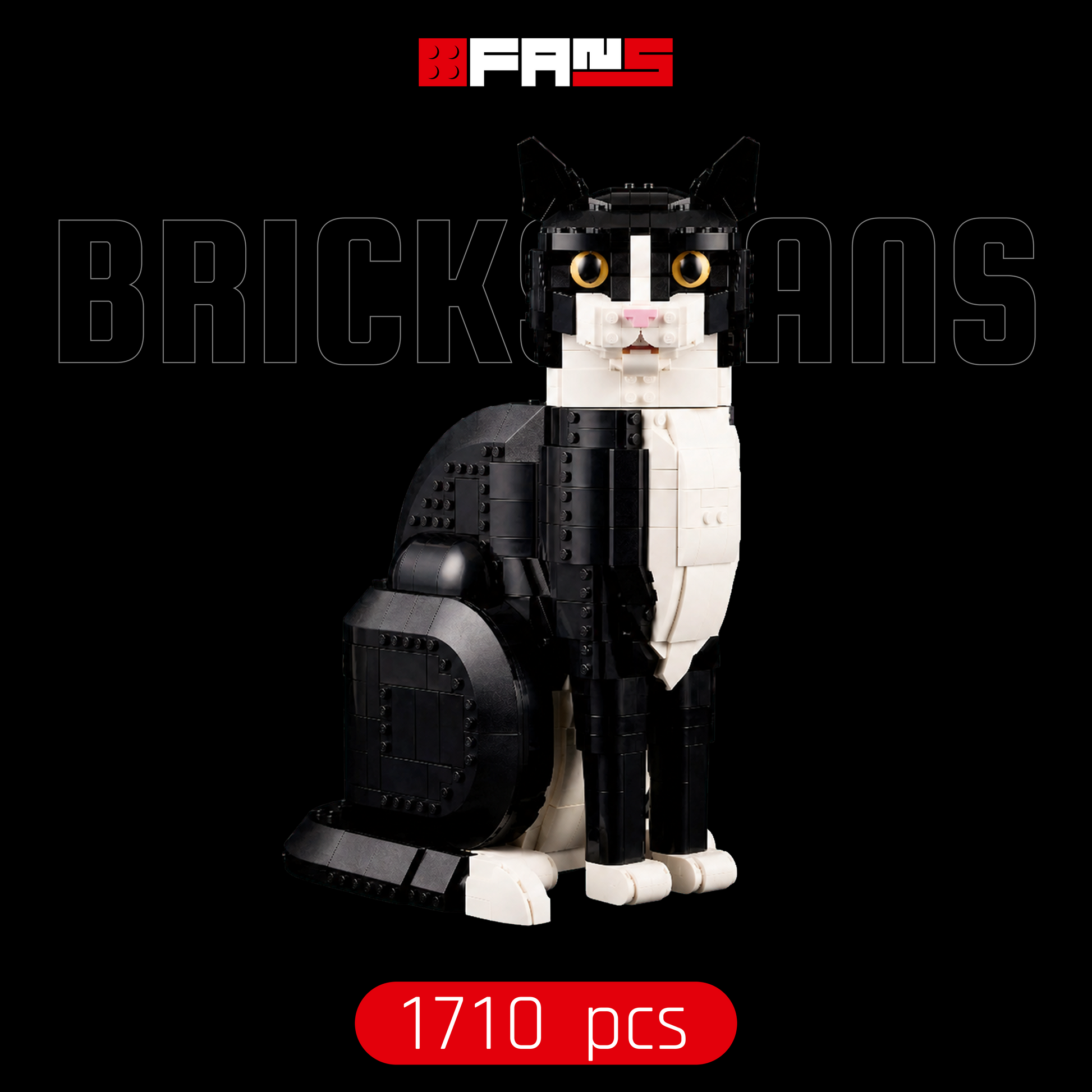 Okładka Bricks Fans - Tuxedo Cat (1710 szt.)
