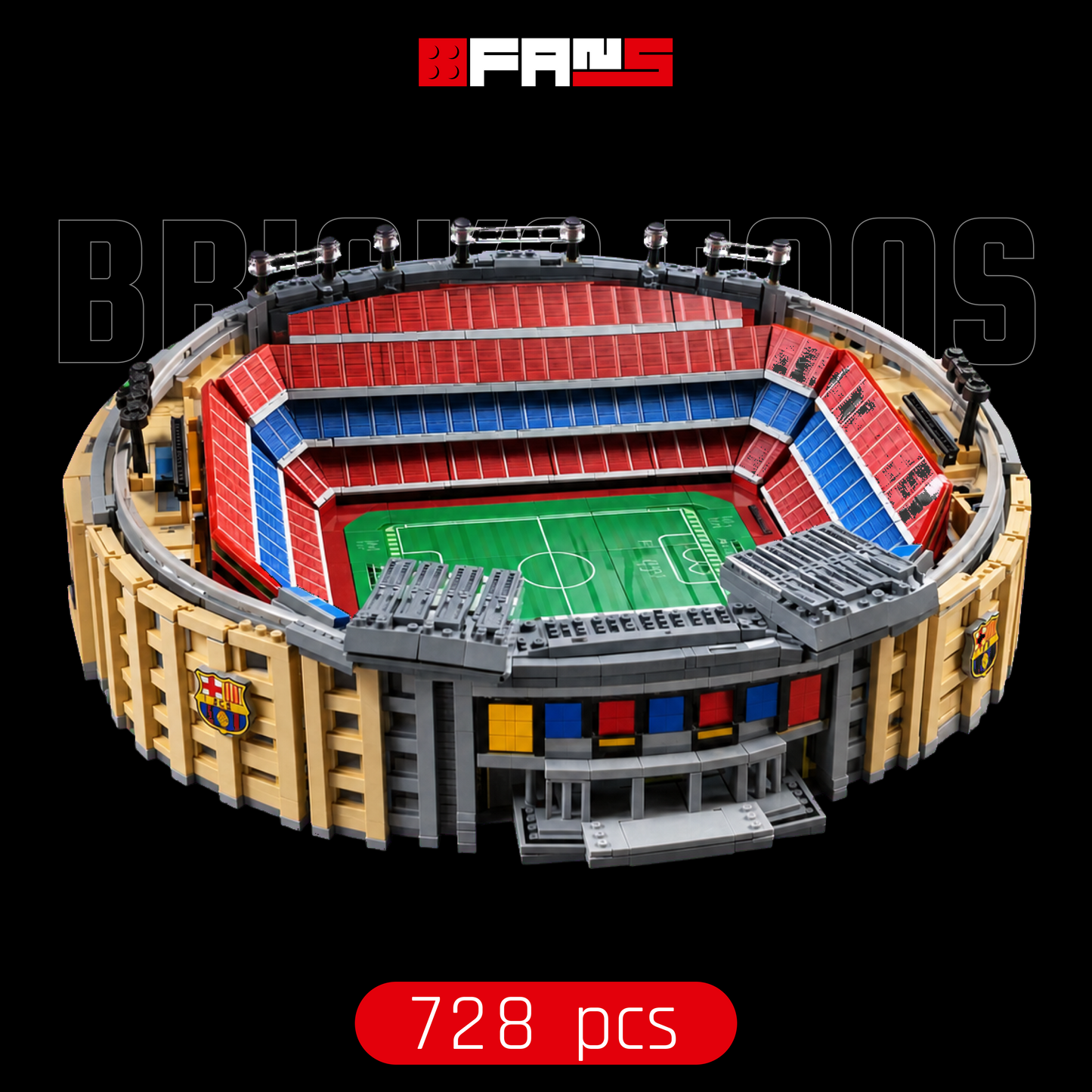 Coperta Bricks Fans - Stadionul Barcelona Fc Camp Nou (728 piese)