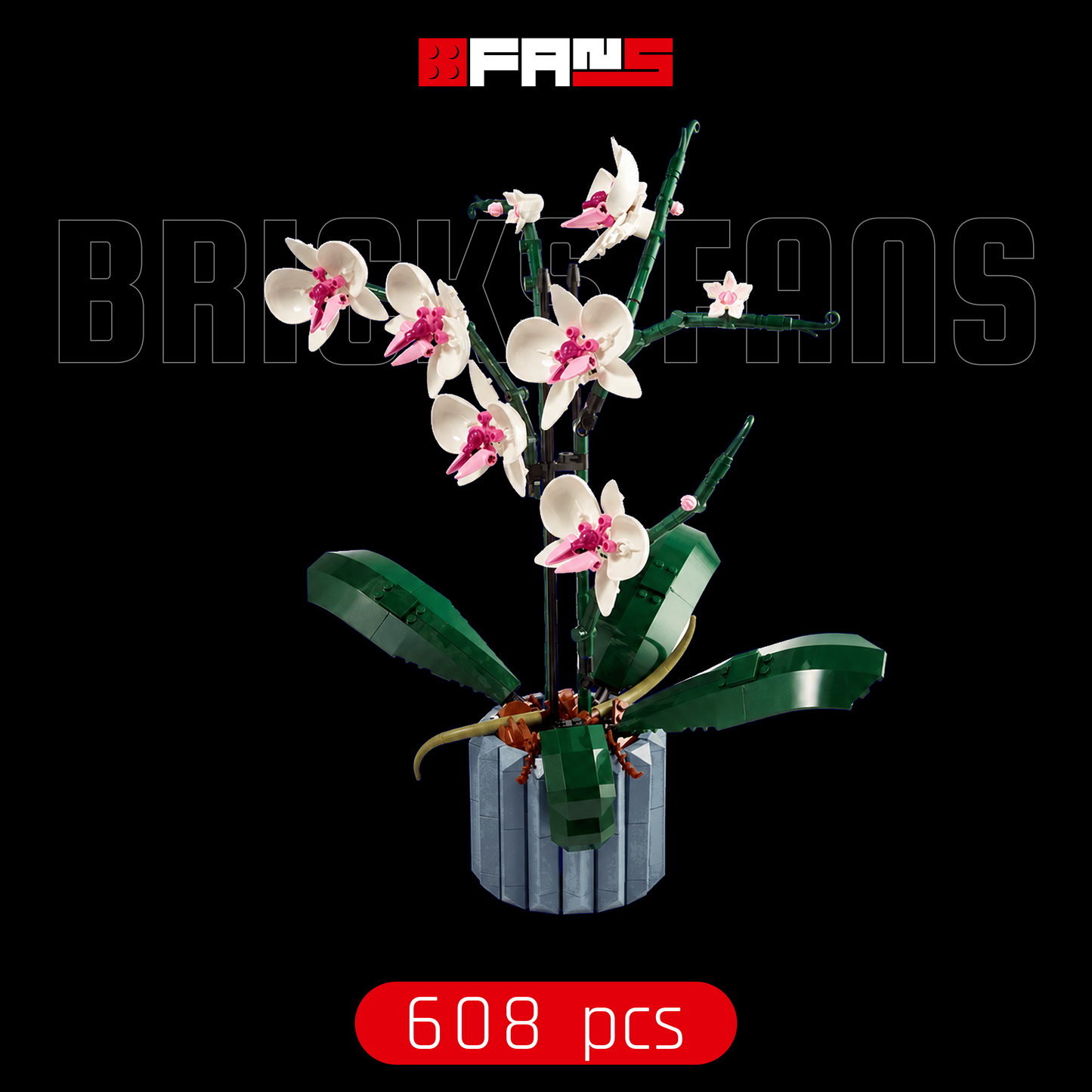 Cover von Bricks Fans – Bouquet De Orquídeas Em Vaso (608 Teile)