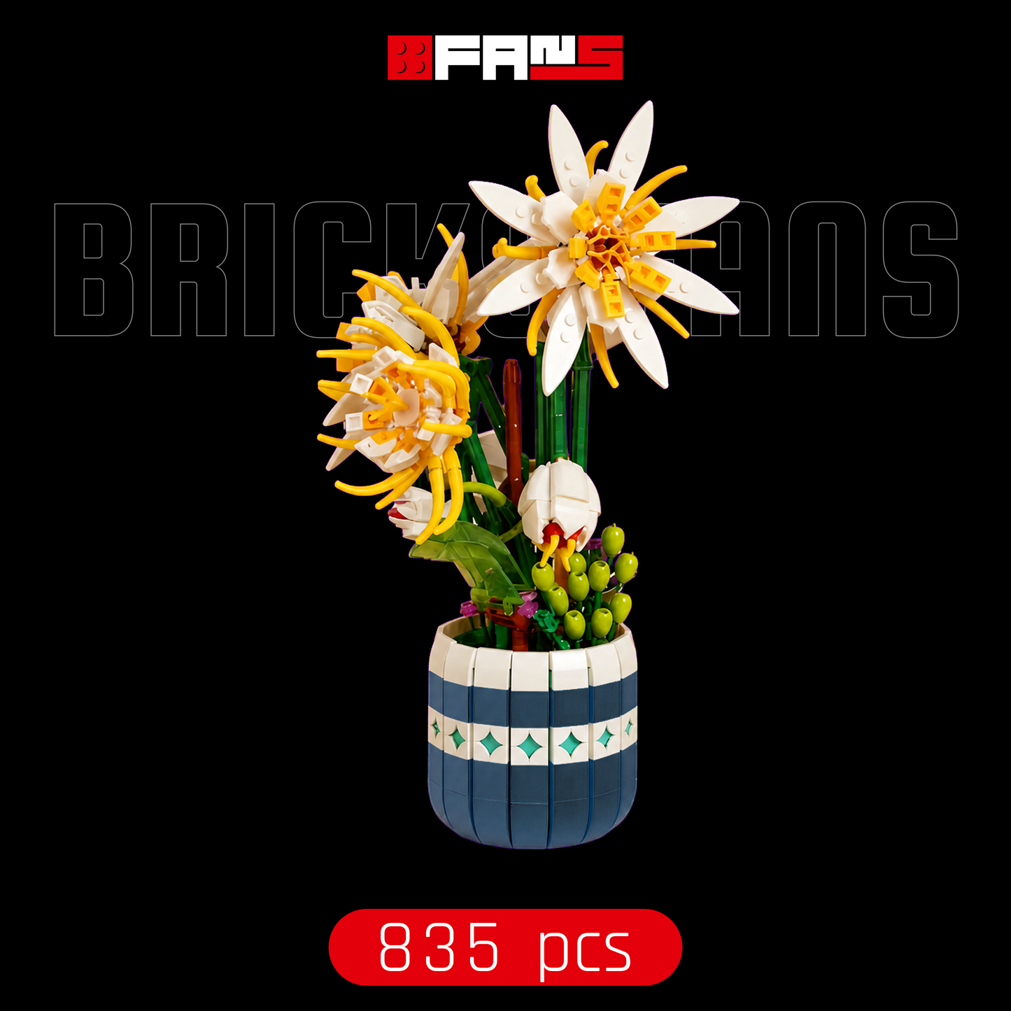 Portada Bricks Fans - Flores Epiphyllum (835 piezas)