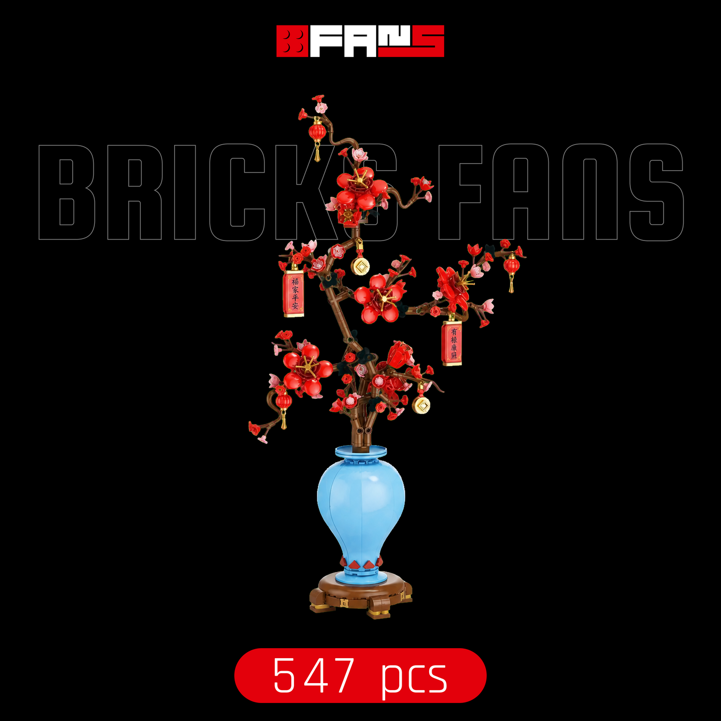 Portada Bricks Fans - Flor De Ameixa Em Vaso (547 piezas)