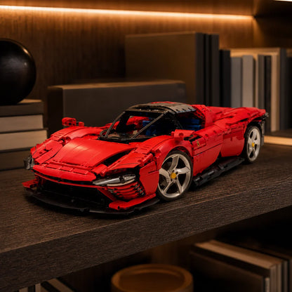 Red Sports Car Daytona — scena generata 9 [daytona_library_shelf.png]