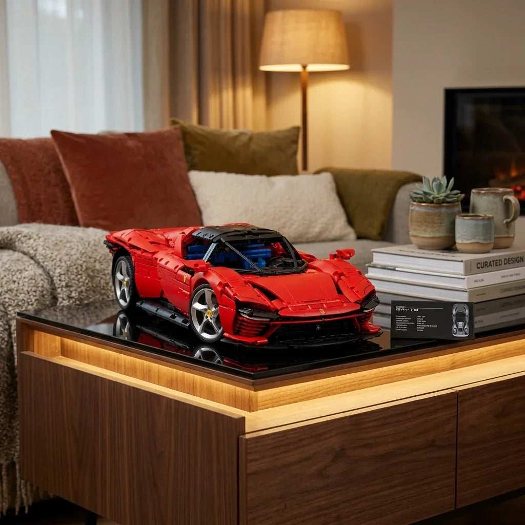 Red Sports Car Daytona — scena generata 10 [daytona_living_room.png]