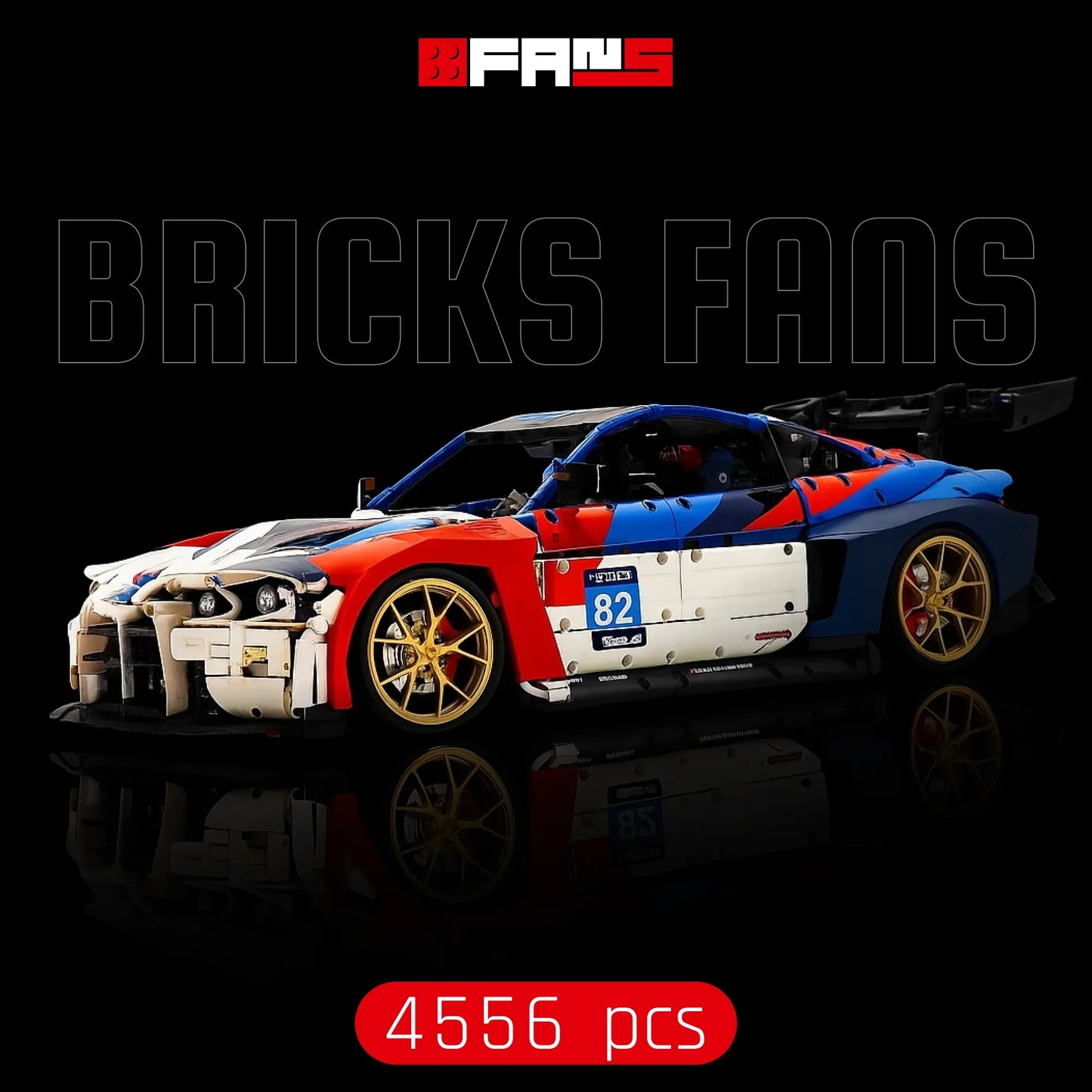 Auto sportiva grigia M4 (4556 pezzi)