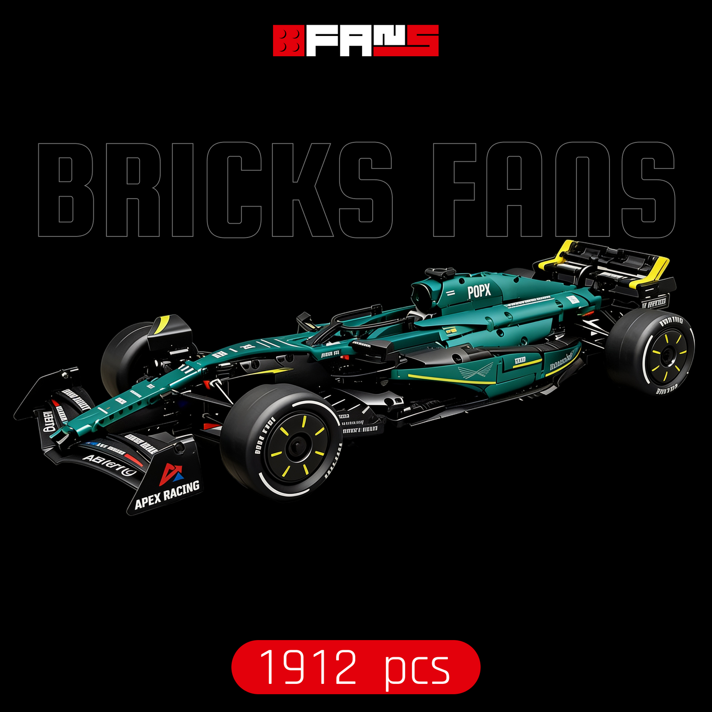 Mașină verde de Formula 1 (1912 buc)