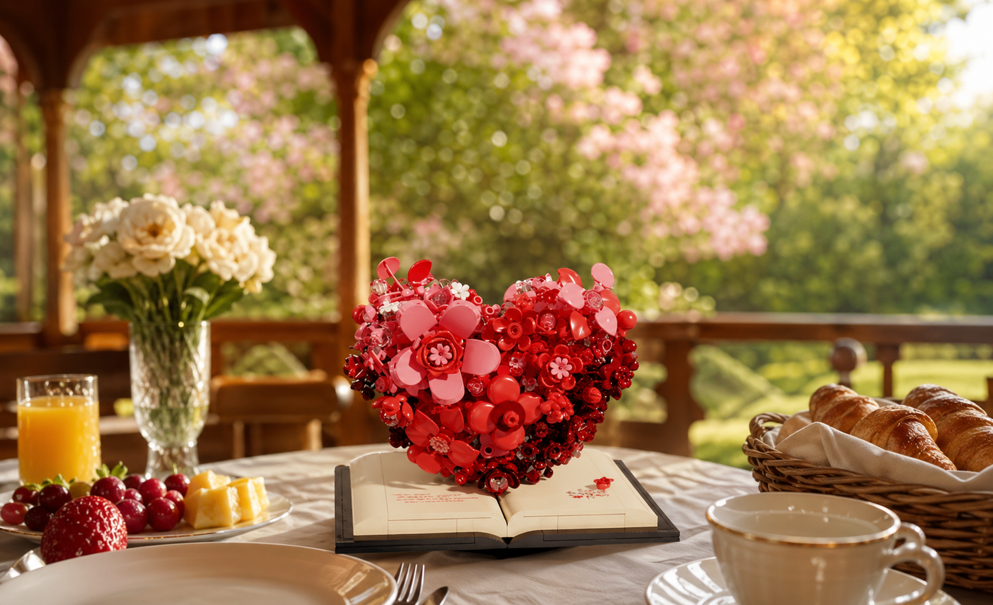 Escultura de flor romántica (768 micro-piezas) - Imagen 26