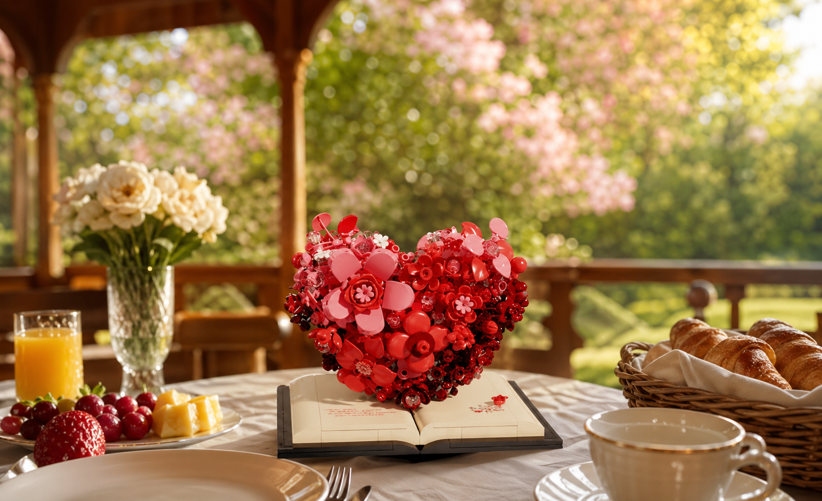 Escultura de flor romántica (768 micro-piezas) - Imagen 26