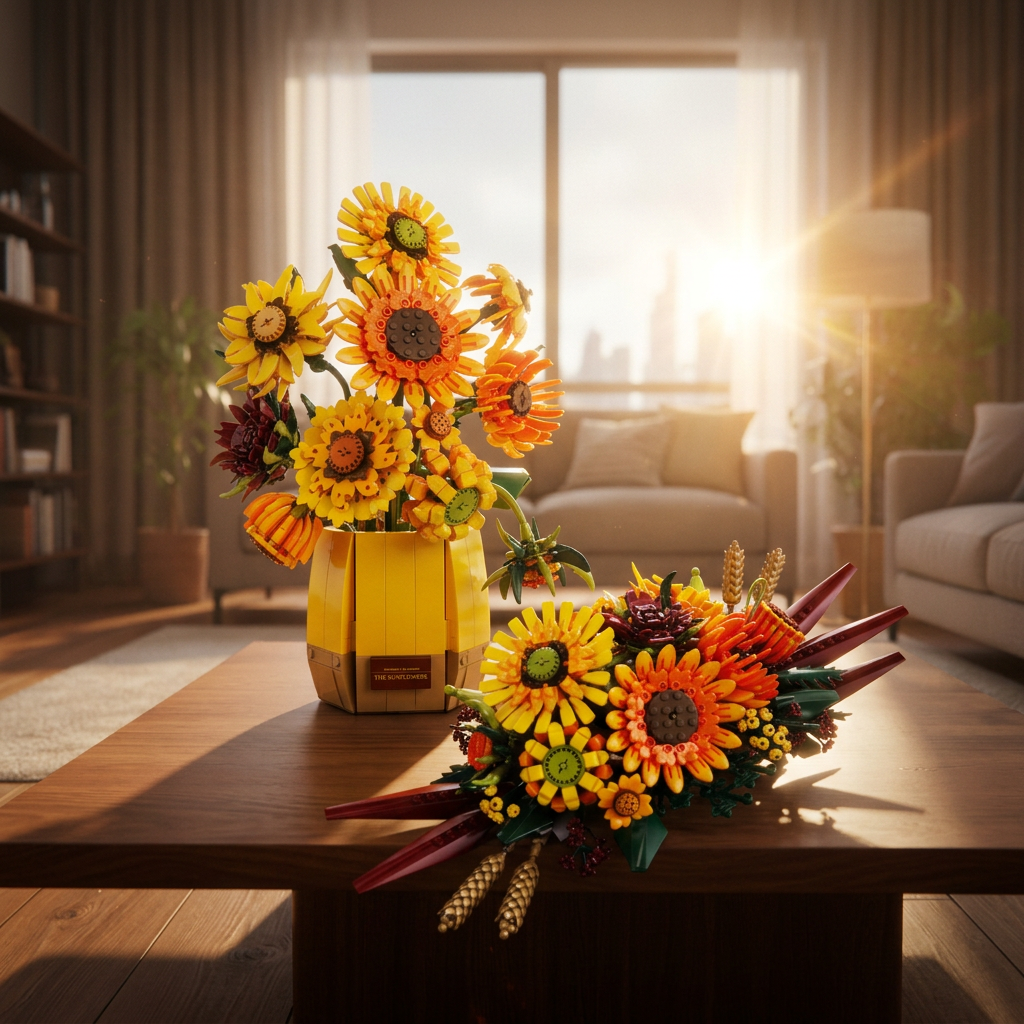 2-in-1 Sunflower Bouquet (1328 Pcs)