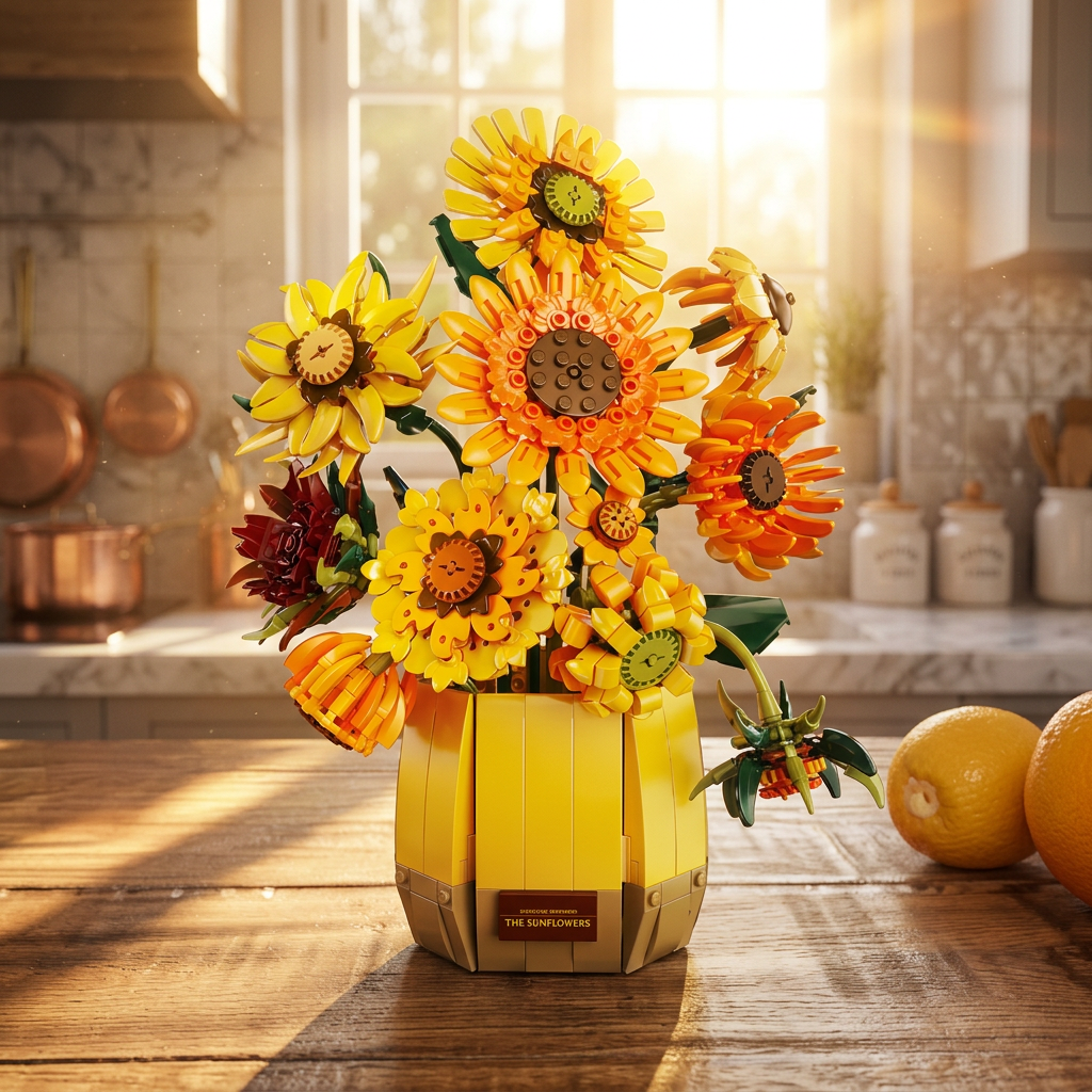 2-in-1 Sunflower Bouquet (1328 Pcs)
