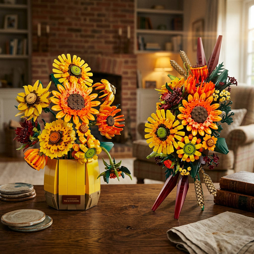 2-in-1 Sunflower Bouquet (1328 Pcs)