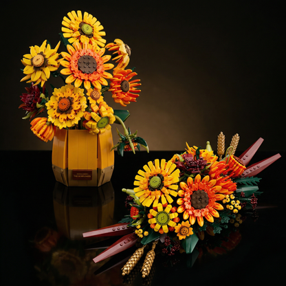 2-in-1 Sunflower Bouquet (1328 Pcs)