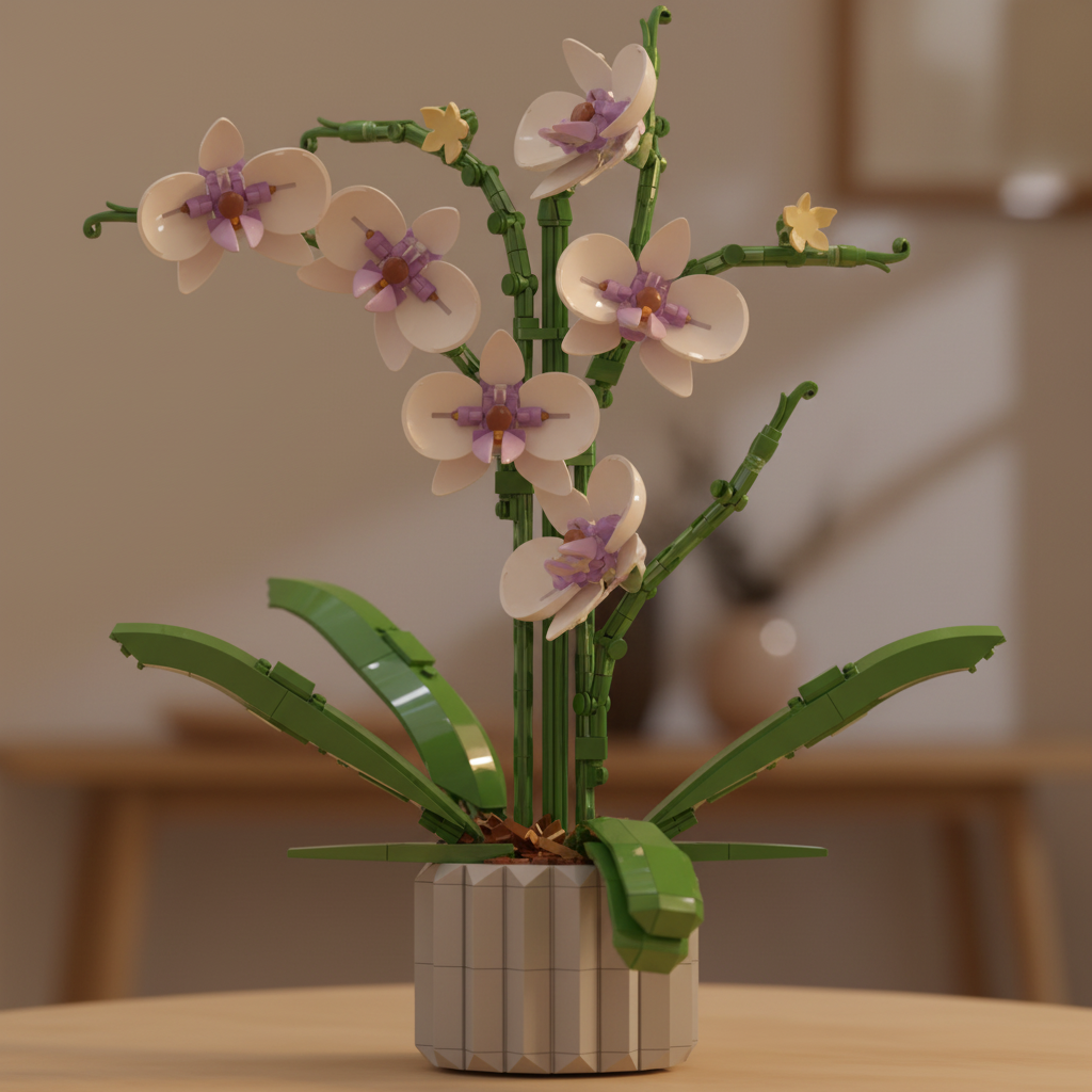 Potted Orchid Bouquet (608 Pcs)