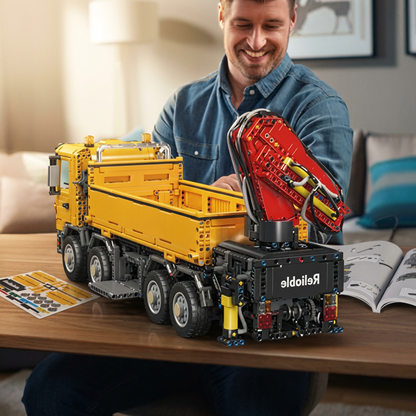 Samozasysający samochód ciężarowy z żurawiem (4012 elementów) 