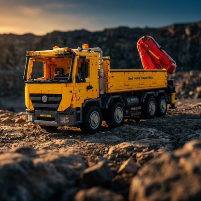 Samozasysający samochód ciężarowy z żurawiem (4012 elementów) 