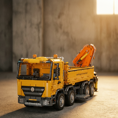 Samozasysający samochód ciężarowy z żurawiem (4012 elementów) 