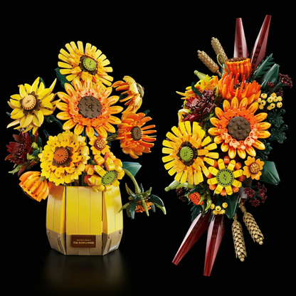 2-in-1 Sunflower Bouquet (1328 Pcs)