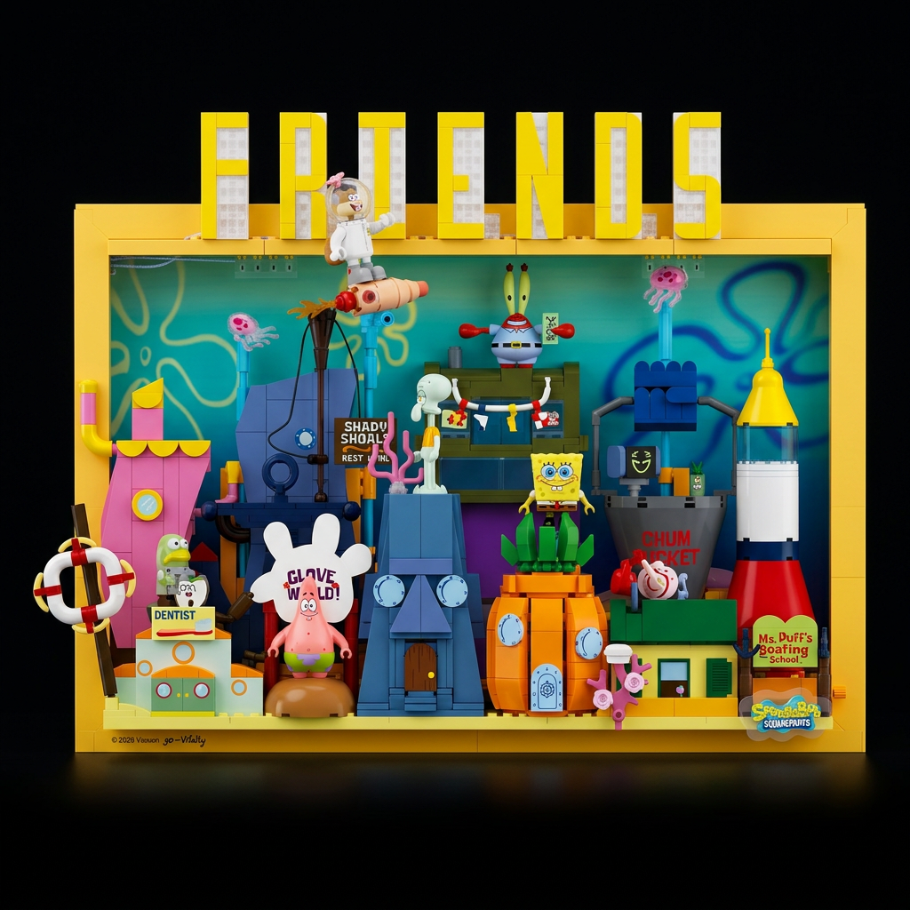 Bikini Bottom 3D Art Frame (1126 Pcs)