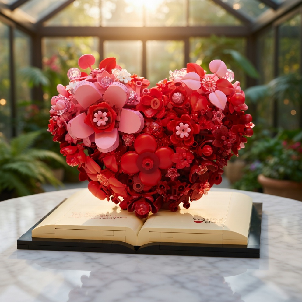 Escultura de flor romántica (768 micro-piezas) - Imagen 6
