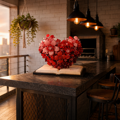 Escultura de flor romántica (768 micro-piezas) - Imagen 13
