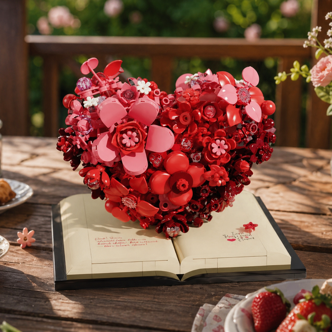 Escultura de flor romántica (768 micro-piezas) - Imagen 14