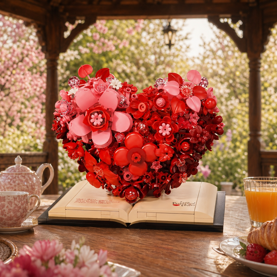 Escultura de flor romántica (768 micro-piezas) - Imagen 17