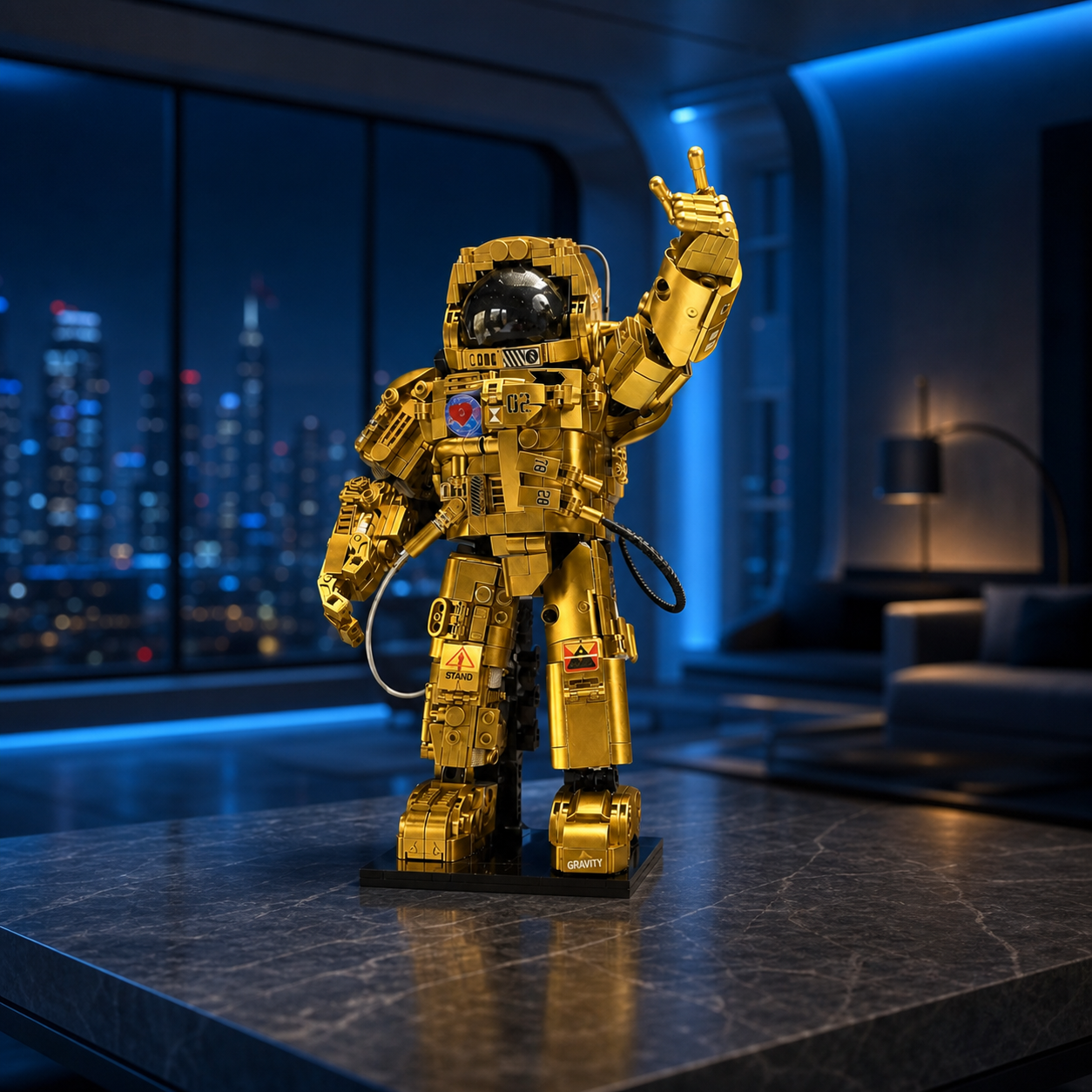 Astronaut de aur (990 piese) - Interior 03: Living de noapte futurist