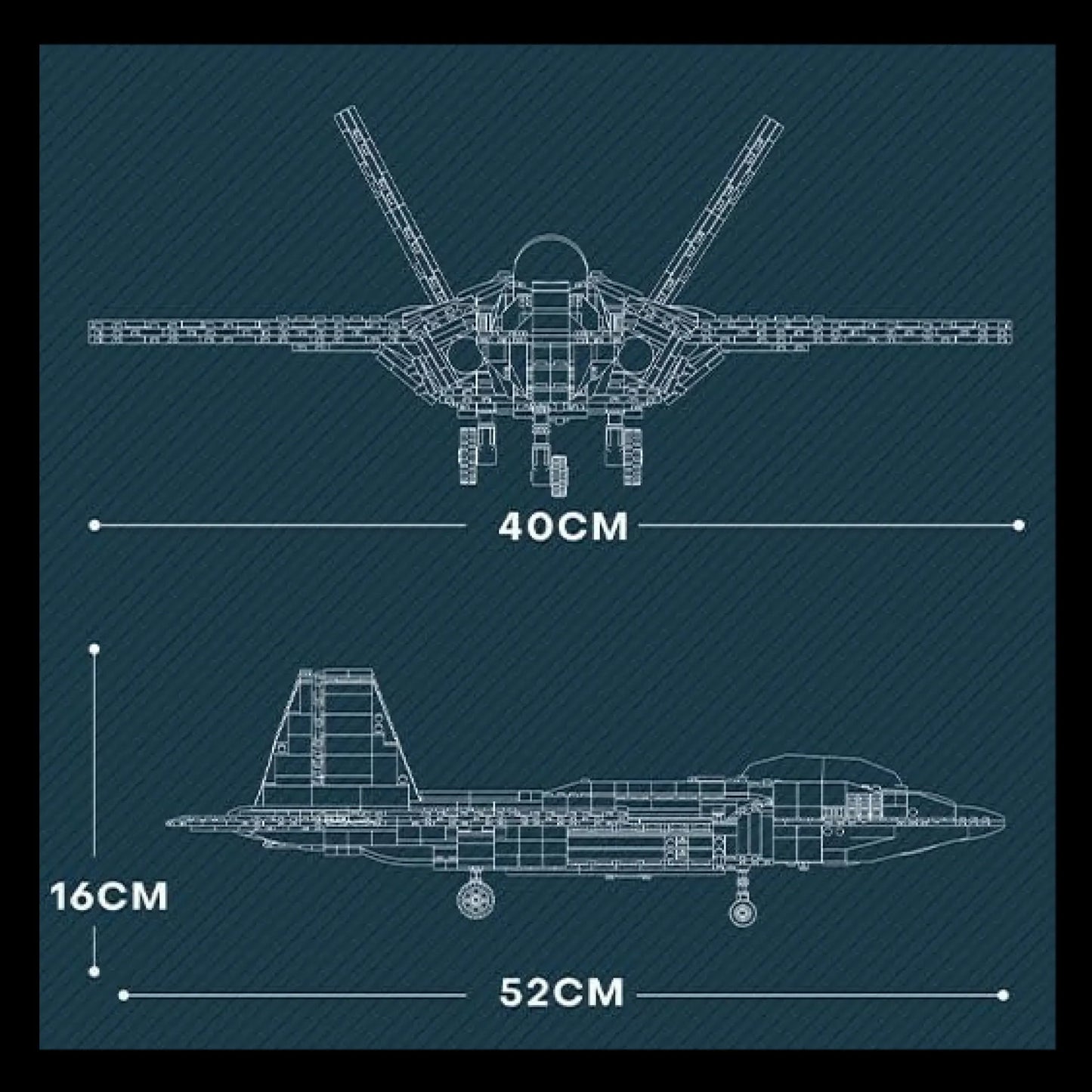 F-22-Kampfflugzeug (1837 Teile) – Galeriebild 4