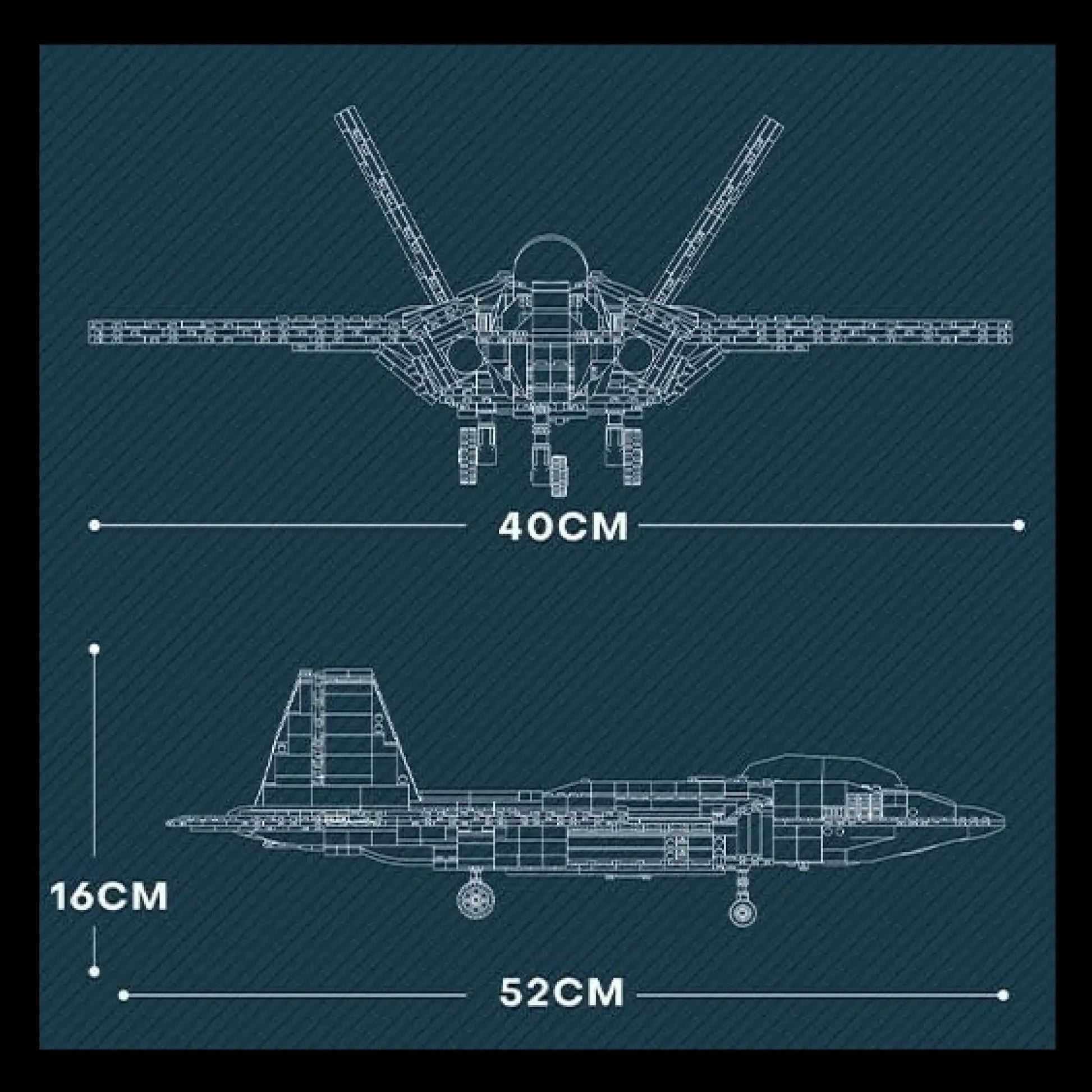 F-22-Kampfflugzeug (1837 Teile) – Galeriebild 4