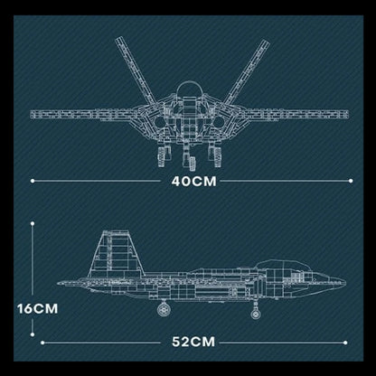 F-22-Kampfflugzeug (1837 Teile) – Galeriebild 4