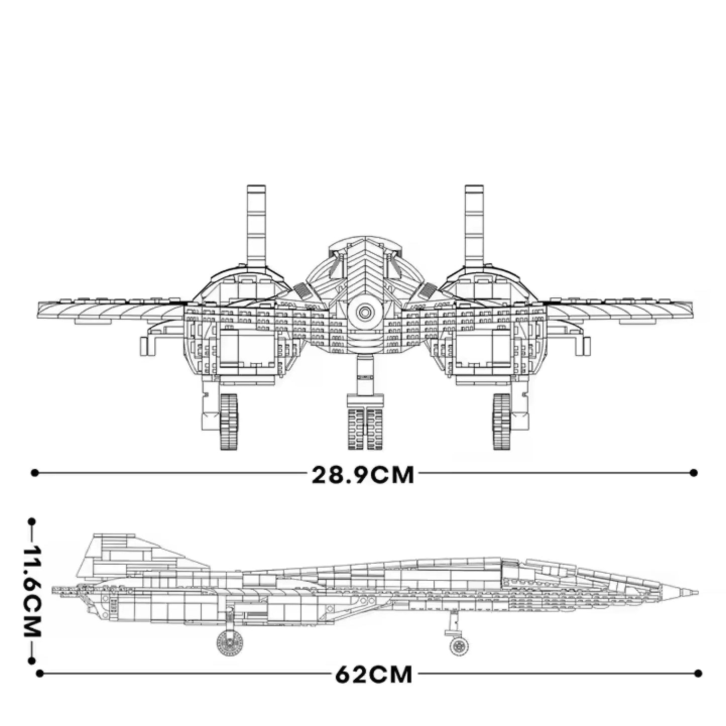 Dronă SR-72 (2071 piese) - imaginea galeriei 4