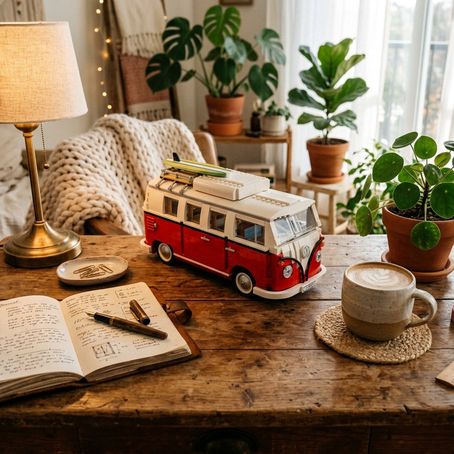 Combi T1 Volkswagen (1334 peças) em Escrivaninha de Estudos