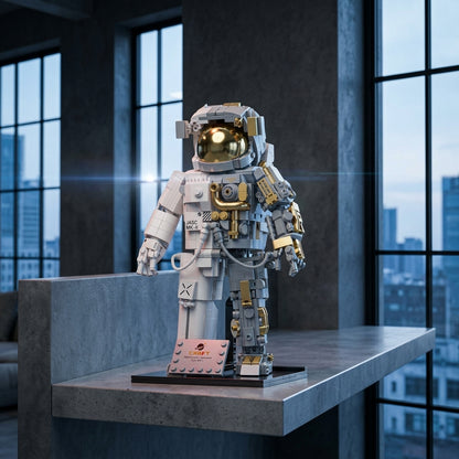 Astronaut (1088 szt.) - Pływający regał z polerowanego betonu