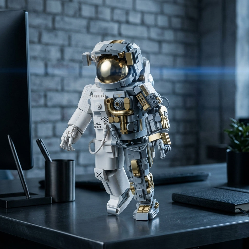 Astronaut (1088 szt.) - Biurko gabinetowe na poddaszu ze szczotkowanej stali