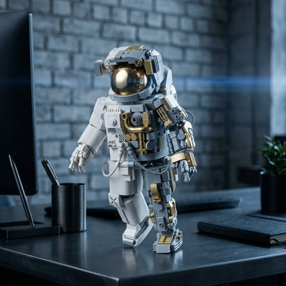 Astronaut (1088 szt.) - Biurko gabinetowe na poddaszu ze szczotkowanej stali