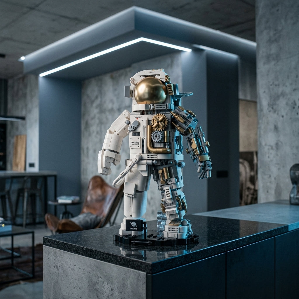 Astronaut (1088 szt.) - Kredens z ciemnego granitu i betonu