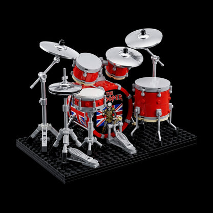 Batteria degli Iron Maiden (450 pezzi) - Sfondo nero Studio 4K (Posizione 2)