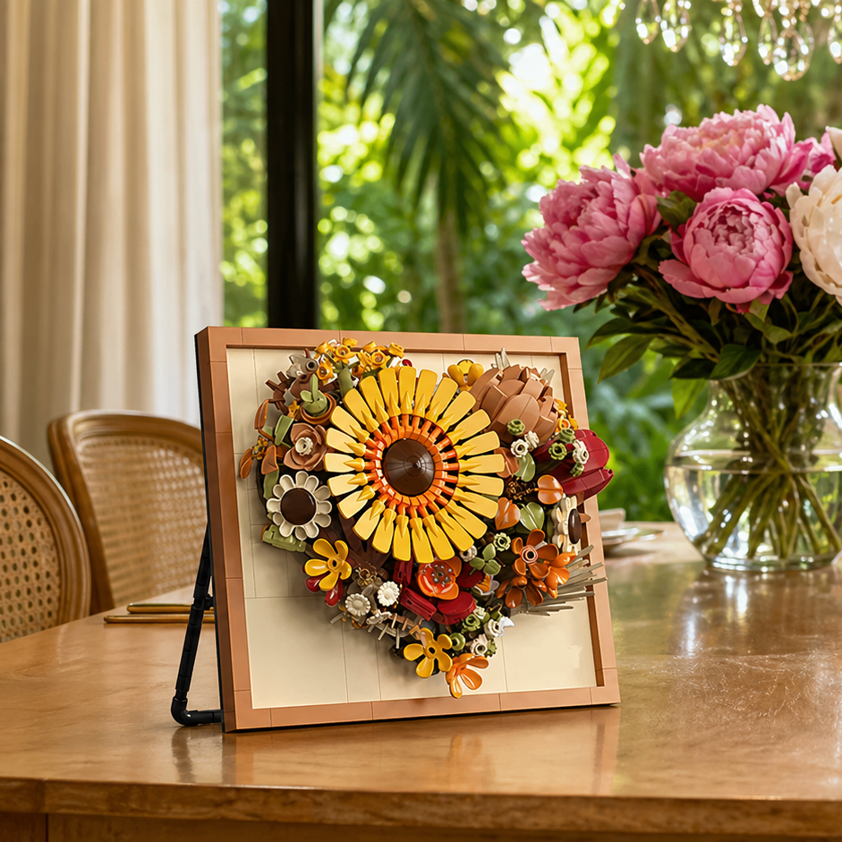 Cornice Floreale 3d - Girasole (727 Pezzi) 