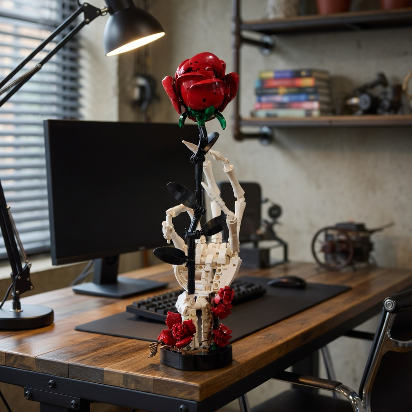 Skeleton Hand With Roses (357 Pcs)